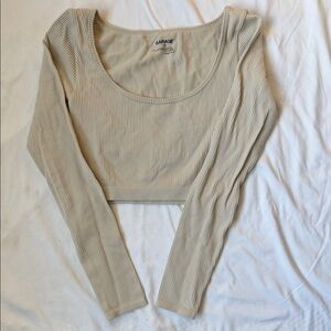 Garage Ribbed Seamless Long Sleeve Crop Top